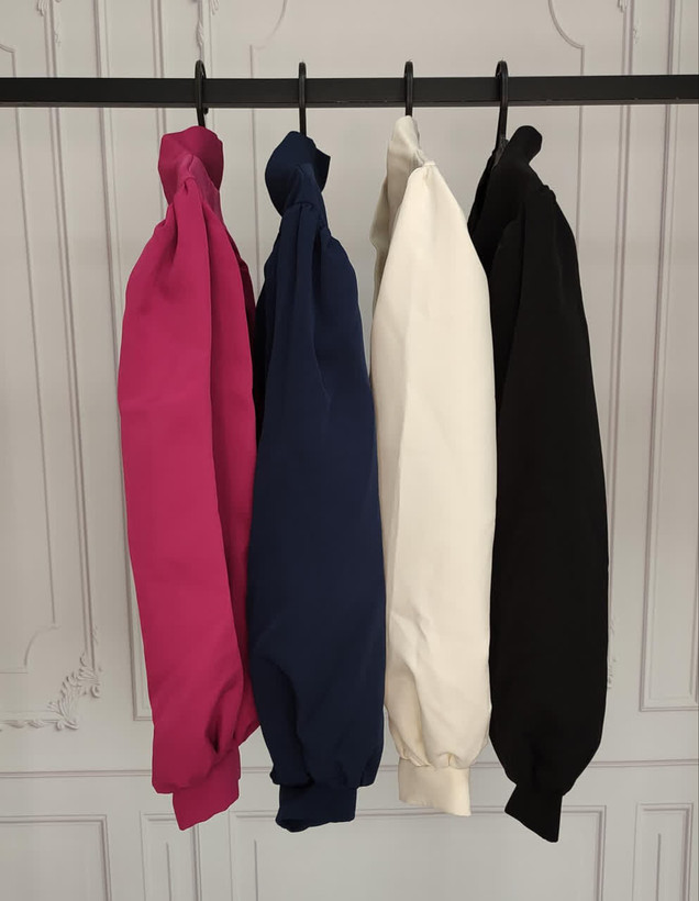 رنگ بندی کراپ کت زنانه آستین عروسکی مازراتی